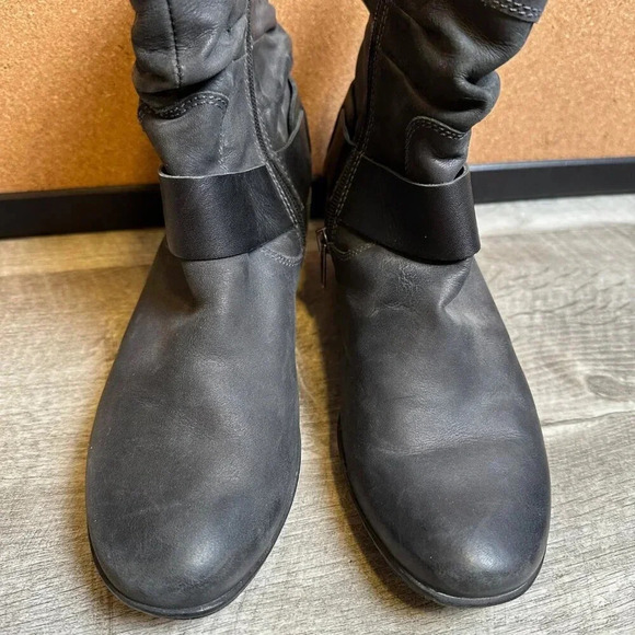 Pikolinos Brujas Black Leather Buckle Heeled Boots Size EU 37 / US 7 - Picture 2 of 7